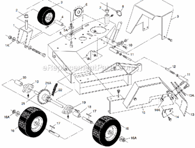 Part Location Diagram of 18406 Little Wonder Blade/Belt Cover